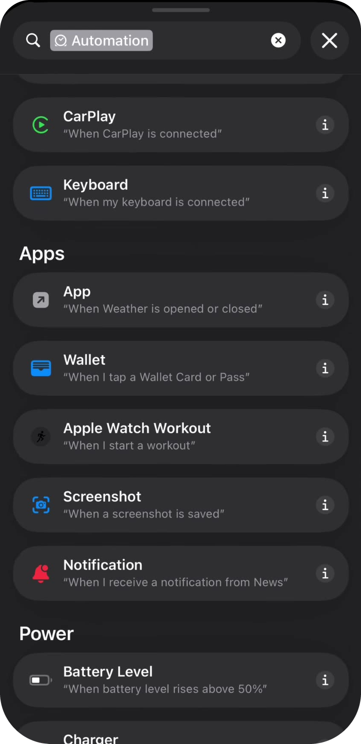 Déclencheur Notification dans la liste Automatisation
